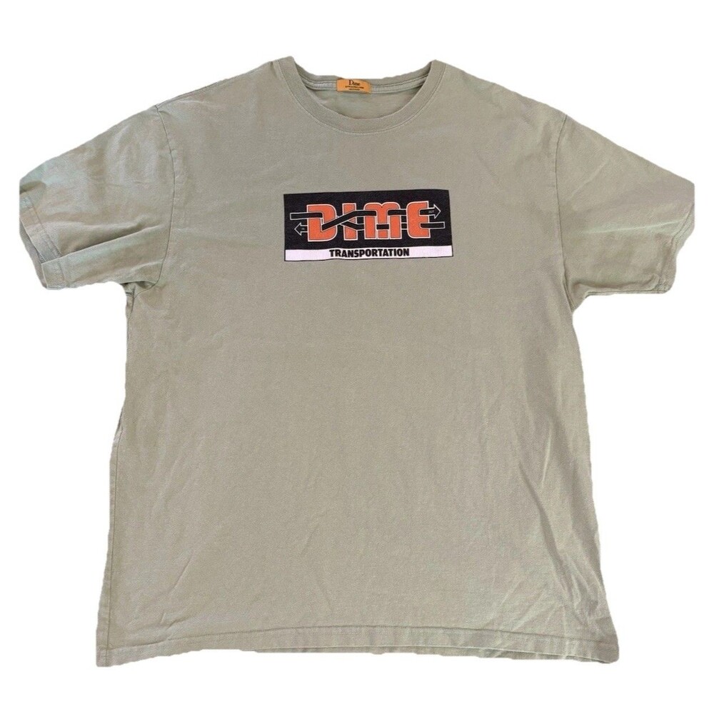 Dime MTL Montreal Untitled Dime Transportation T-Shirt XXL Lime Green Streetwear